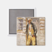 Sheriff Portret van Seltzer,  West Cowboy Magneet (Voorkant / Achterkant)