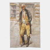 Sheriff Portret van Seltzer,  West Cowboy Theedoek (Verticaal)