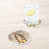 Sheriff Portret van Seltzer,  West Cowboy Zandsteen Onderzetter (Zijkant)