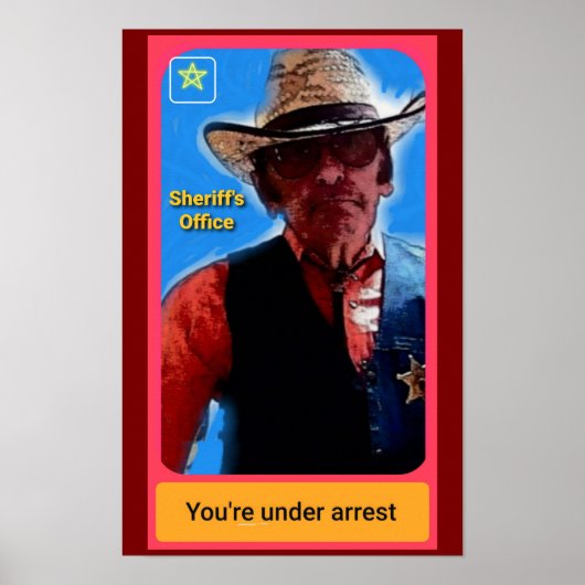 Sheriff poster, police misc, police art poster (Voorkant)