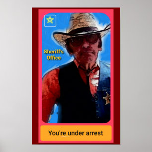 Sheriff poster, politie diversen, politie kunstpos poster