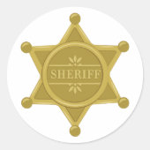 Sheriff Ronde Sticker (Voorkant)