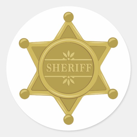 Sheriff Ronde Sticker (Voorkant)