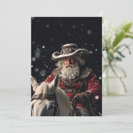 Sheriff Sinterklaas Feestdagenkaart (Staand voorkant)