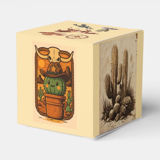 Sheriff Spike-Cactus Character Bedankdoosjes (Achterkant)