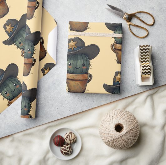 Sheriff Spike-Cactus Character Cadeaupapier (Crafts)