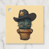 Sheriff Spike-Cactus karakter Bedankjes Labels (Voorkant)