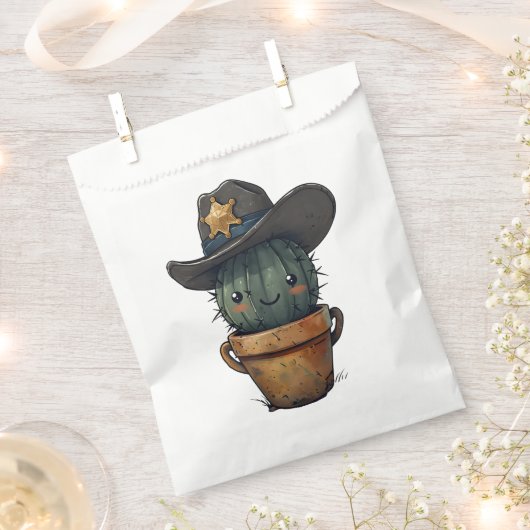 Sheriff Spike-Cactus Karakter Bedankzakje (Geknipt)