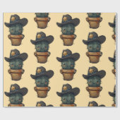 Sheriff Spike-Cactus Karakter Cadeaupapier (Vlak)