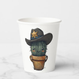 Sheriff Spike-Cactus Karakter Papieren Bekers