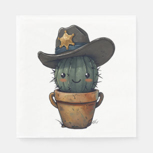 Sheriff Spike-Cactus Karakter Servet