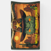 Sheriff Spike-Cactus Karakter Spandoek (Verticaal)