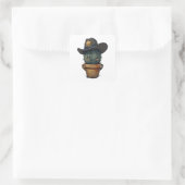Sheriff Spike-Cactus Karakter Vierkante Sticker (Tas)