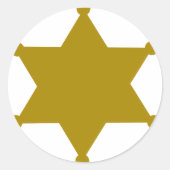 Sheriff star ronde sticker (Voorkant)
