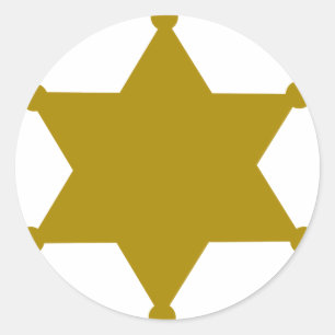 Sheriff star ronde sticker