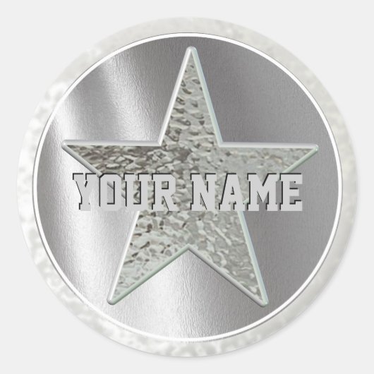 Sheriff Star Stickers met Jouw naam! (Voorkant)