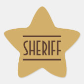 Sheriff Ster Sticker (Voorkant)