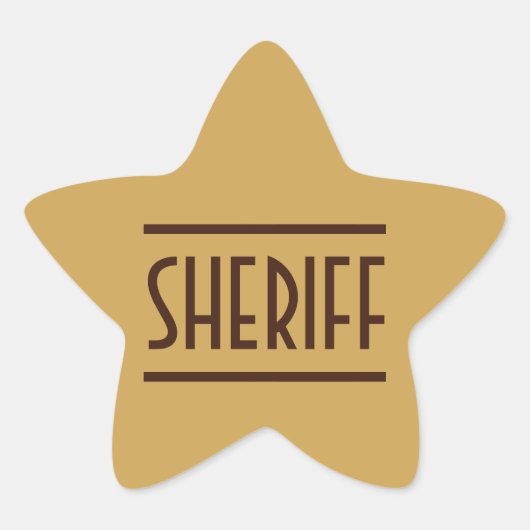 Sheriff Ster Sticker (Voorkant)