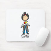 Sheriff Stick Figure Muismat (Met muis)