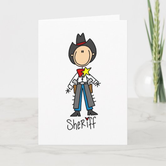 Sheriff Stick Figuur Card Kaart (Voorkant)