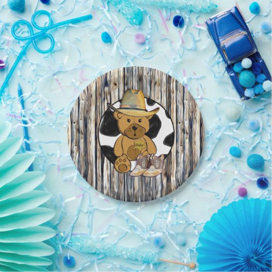 Sheriff Teddy Bear Cake Paper Bord (Feest)