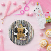 Sheriff Teddy Bear Cake Paper Bord (Feest)