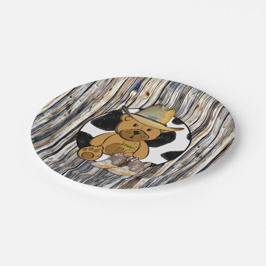 Sheriff Teddy Bear Cake Paper Bord (Gekanteld)