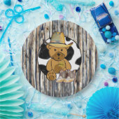 Sheriff Teddy Bear Cake Paper Bord (Feest)