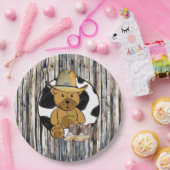Sheriff Teddy Bear Cake Paper Bord (Feest)