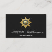 Sheriff Thin Blue Line Handhaving Visitekaartje (Achterkant)
