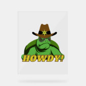 Sheriff Turtle Acryl Bord (Voorkant)