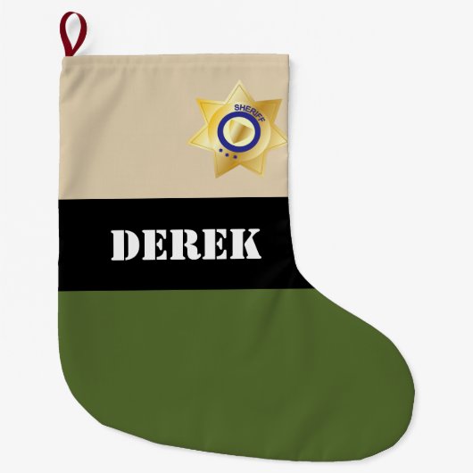 Sheriff Uniform Grote Kerstsok (Voorkant)