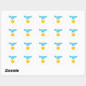 Sheriff Verjaardag Jongen 4 Ronde Sticker (Vel)