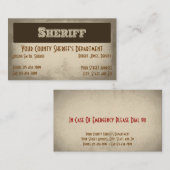 Sheriff Visitekaartje (Voorkant / Achterkant)