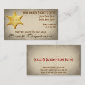 Sheriff Visitekaartje (Voorkant / Achterkant)