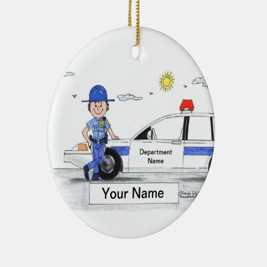 Sheriff - Vrouw Keramisch Ornament (Rechts)