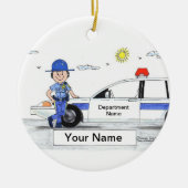Sheriff - Vrouw Keramisch Ornament (Voorkant)