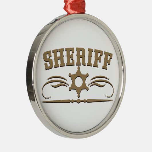 Sheriff Westerne Style Metalen Ornament (Rechts)