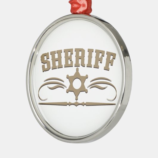 Sheriff Westerne Style Metalen Ornament (Links)