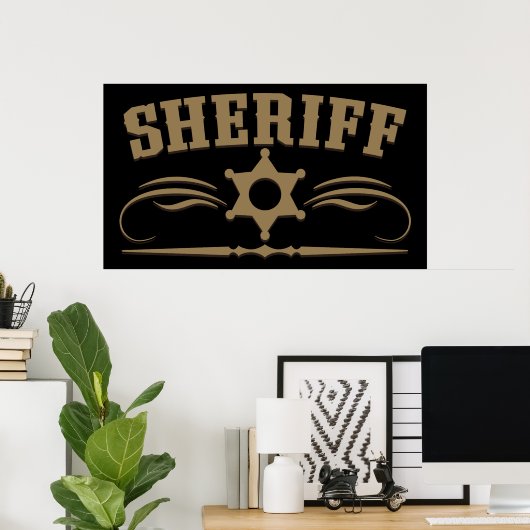 Sheriff Westerne Style Poster (Thuiskantoor)