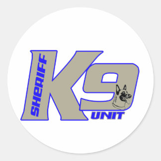 sheriffk 9unit Malinois Ronde Sticker