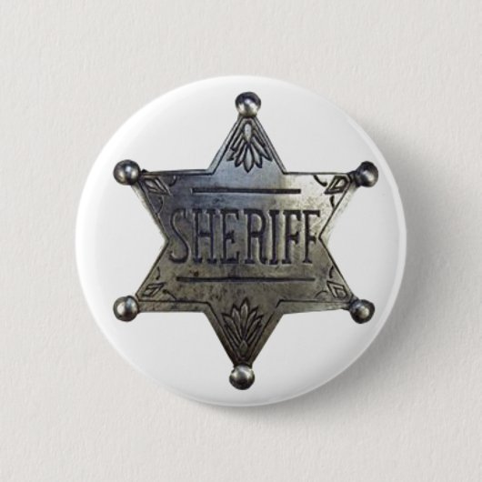Sheriff's Badge Ronde Button 5,7 Cm (Voorkant)