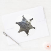 Sheriff's Badge Ronde Sticker (Envelop)