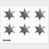 Sheriff's Badge Ronde Sticker (Vel)