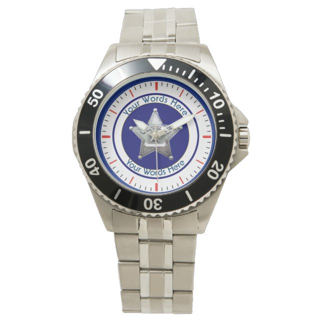 Sheriff's Badge Universal Custom Horloge (Voorkant)