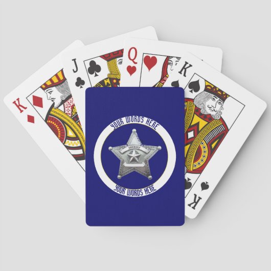 Sheriff's Badge Universal Custom Pokerkaarten (Achterkant)