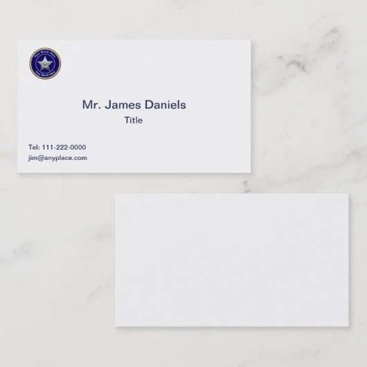 Sheriff's Badge Universal Custom Visitekaartje (Voorkant / Achterkant)