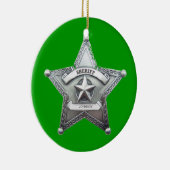 Sheriff's Custom Badge Keramisch Ornament (Rechts)