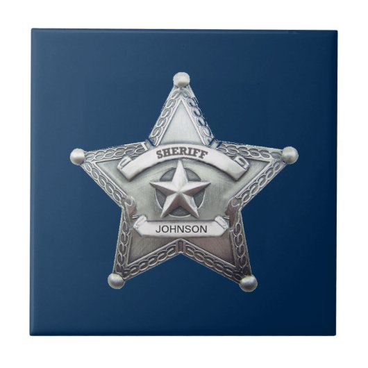 Sheriff's Custom Badge Tegeltje (Voorkant)