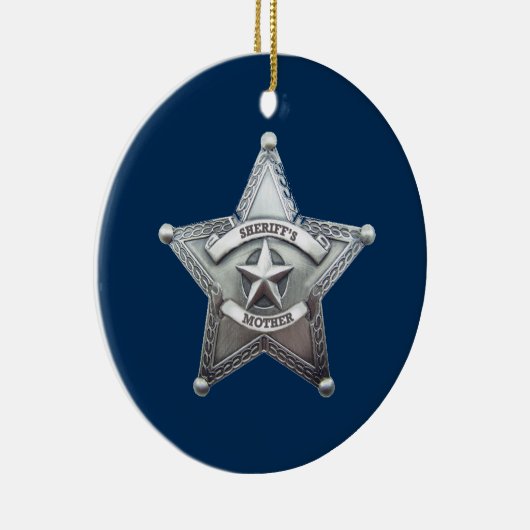 Sheriff's moeder Badge Keramisch Ornament (Rechts)